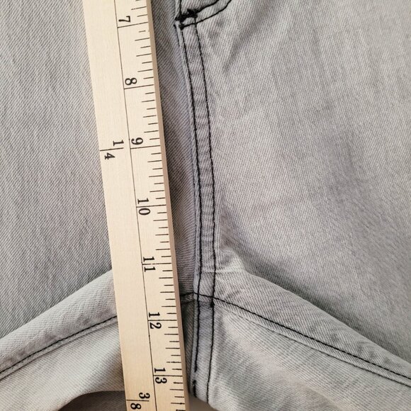 Loft Jeans Light Gray30/10 Curvy Straight Crop Raw Hems Mineral Wash Dyed - Picture 2 of 13